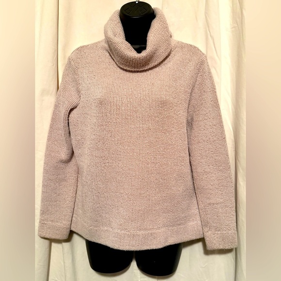 Loft Beige Pullover Turtleneck Sweater Women's Sz PL - Picture 1 of 5